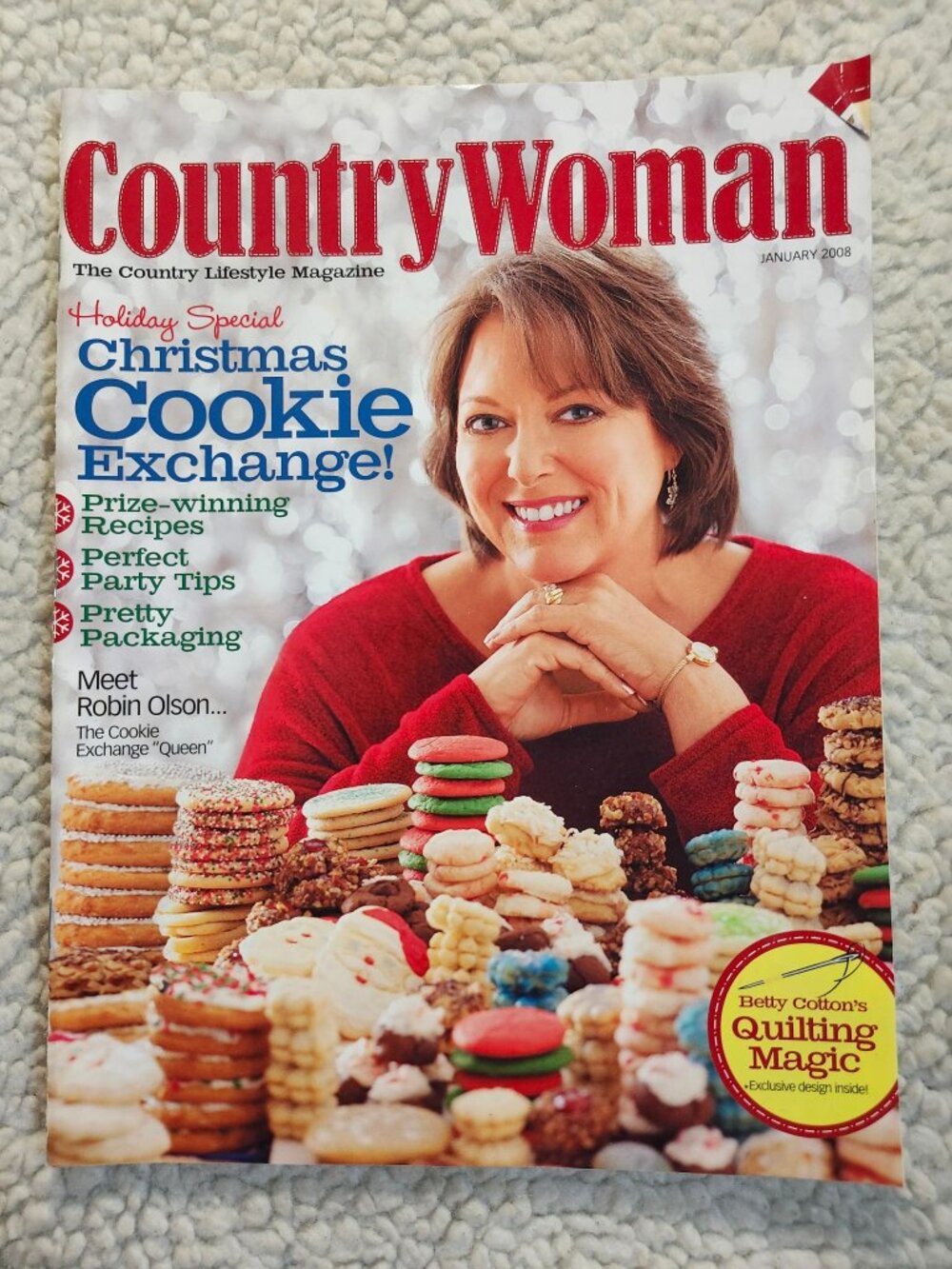 CountryWoman Magazine January 2008 Christmas Cookie Exchange Holiday Special